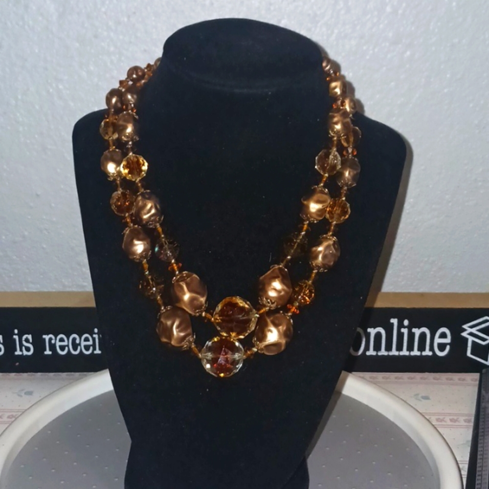 Beautiful brown vintage necklace